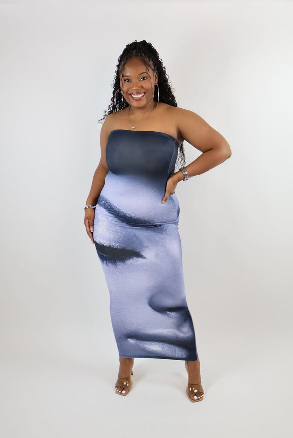 Eye of the Muse Strapless Maxi Dress