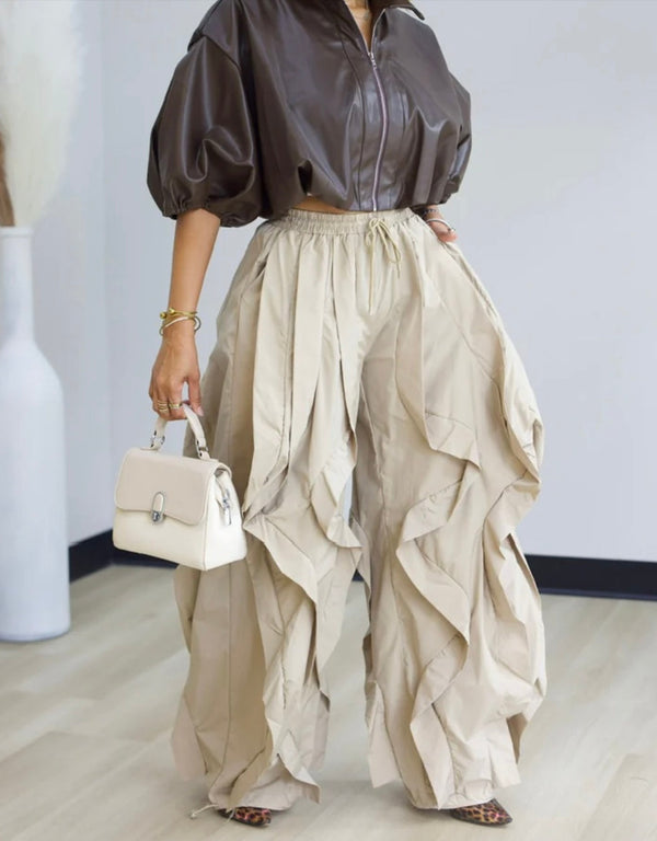 Cropped Command Jacket- Brown