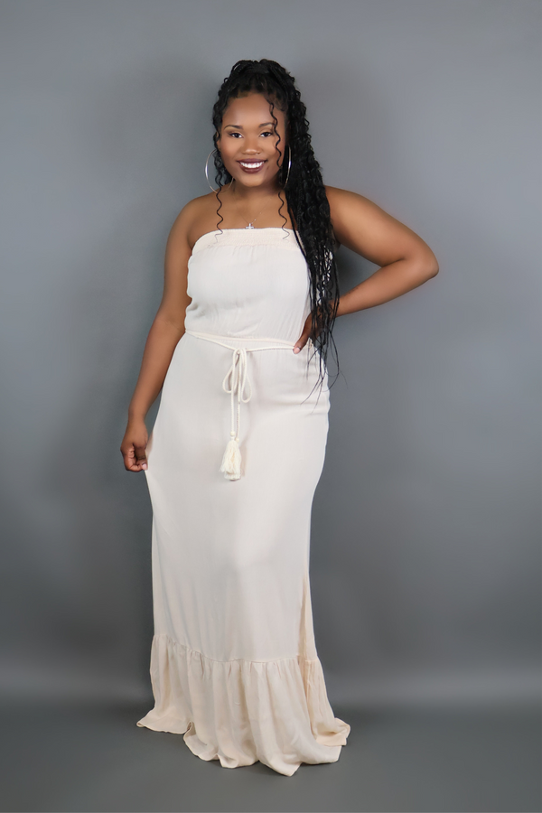 BETTER THAN EVER MAXI DRESS -CREAM