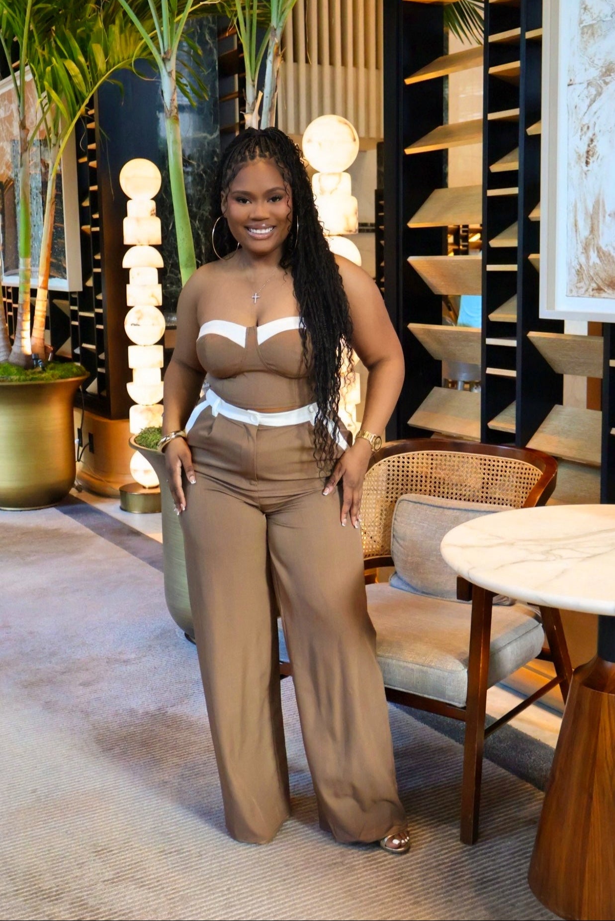 IMPECCABLE TASTE TWO PIECE SET – MOCHA – MMI Luxe Boutique