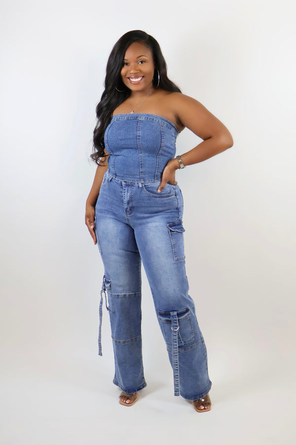 FLAUNT IT DENIM TOP