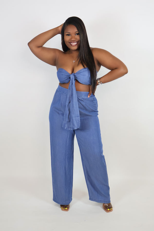 COLD HEARTED TWO PIECE SET -MEDIUM DENIM