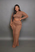 POPULAR DEMAND PANTS SET -MOCHA