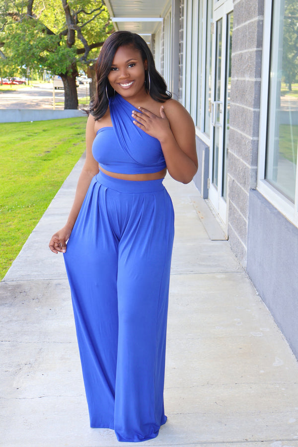 LUXE BEHAVIOR TWO PIECE SET - ROYAL BLUE