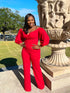 TOUCH OF CLASS JUMPSUIT - RED